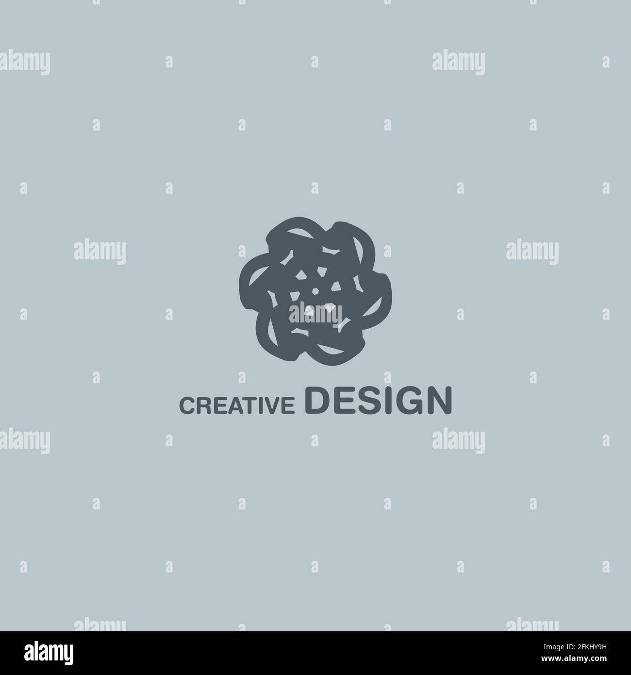 Cool Abstract Creative Design Vector Logo Art EPS10 Stock Vector