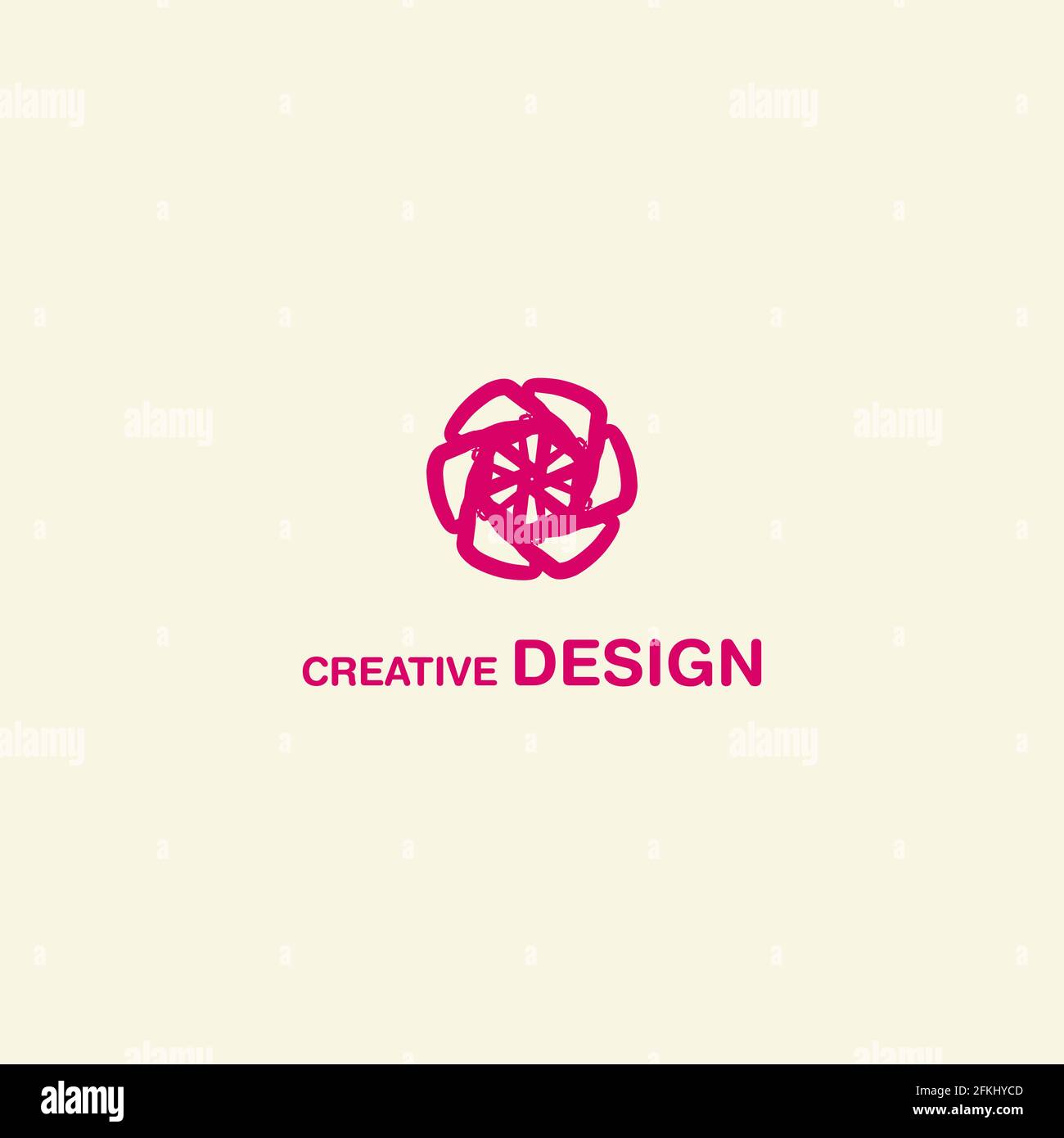 Cute Abstract Flower Creative Design Vector Art EPS10 Stock Vector
