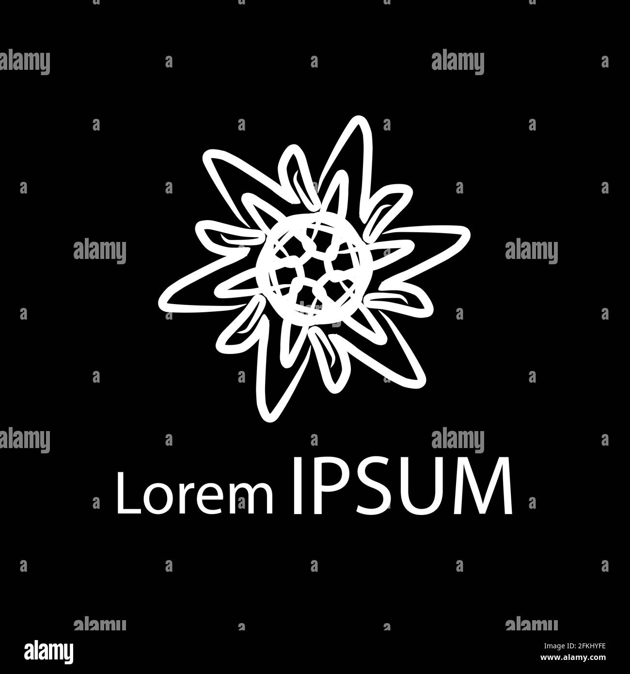 Atom Abstract Logo Design Isolated on Black EPS 10 Stock Vector