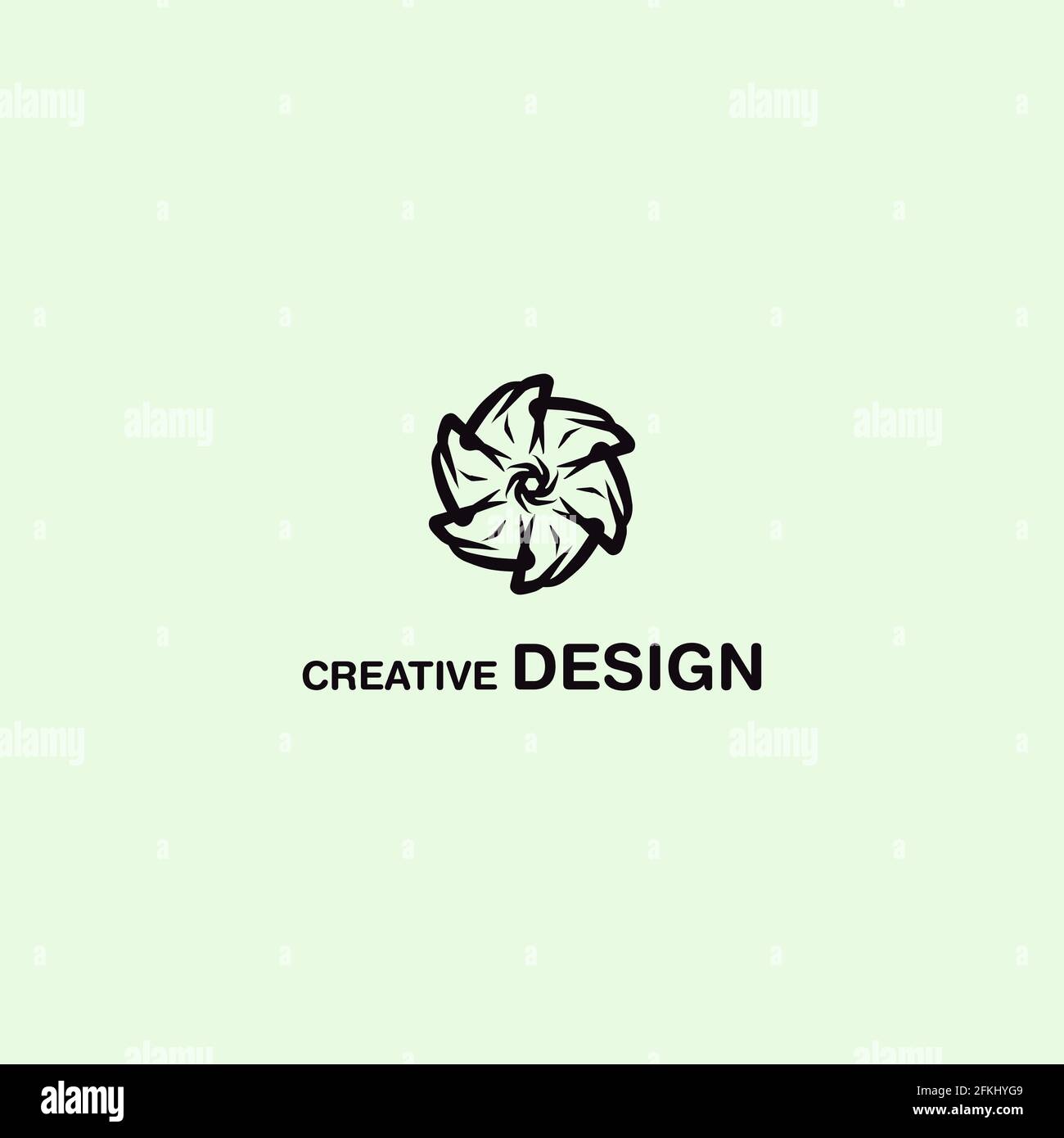 Unique Creative Logo Abstract Vector Design Art Stock Vector