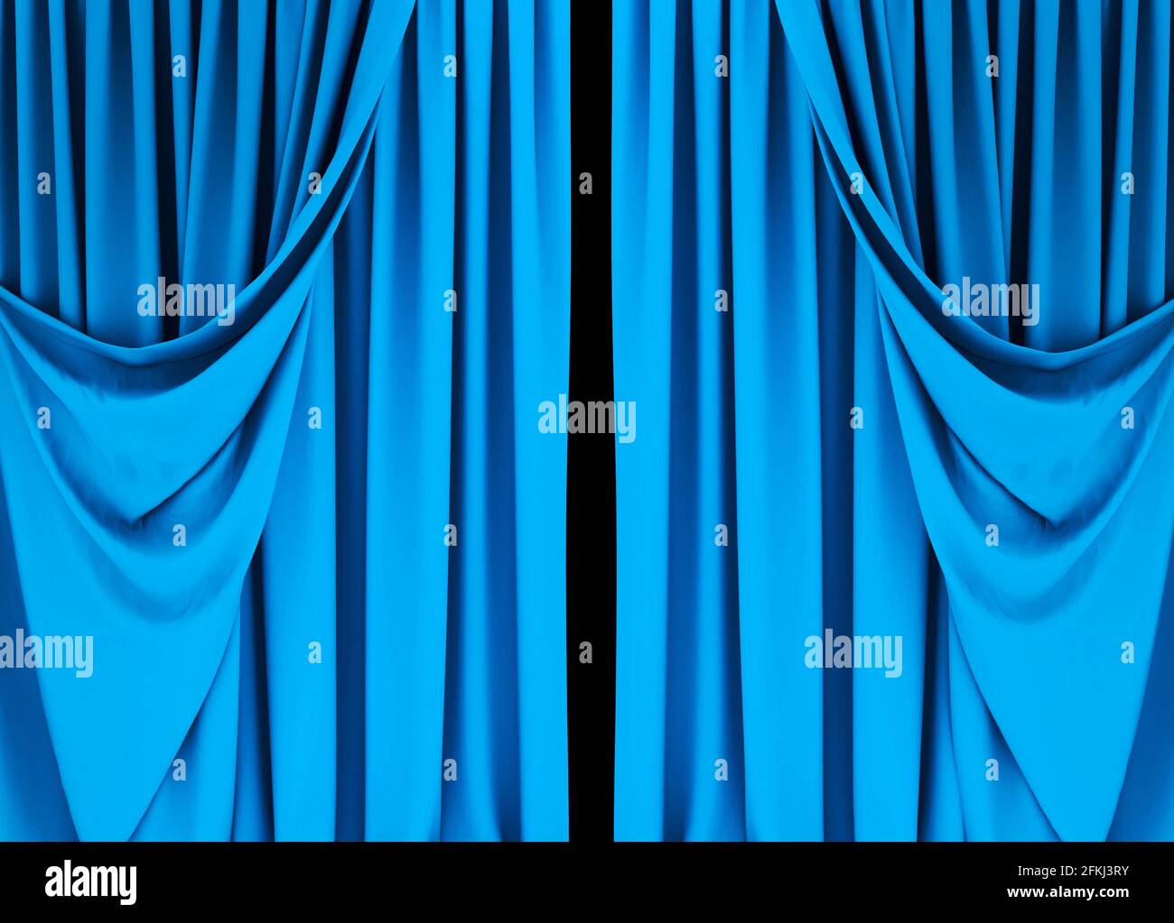 blue curtain, red curtain background, theater Stock Photo