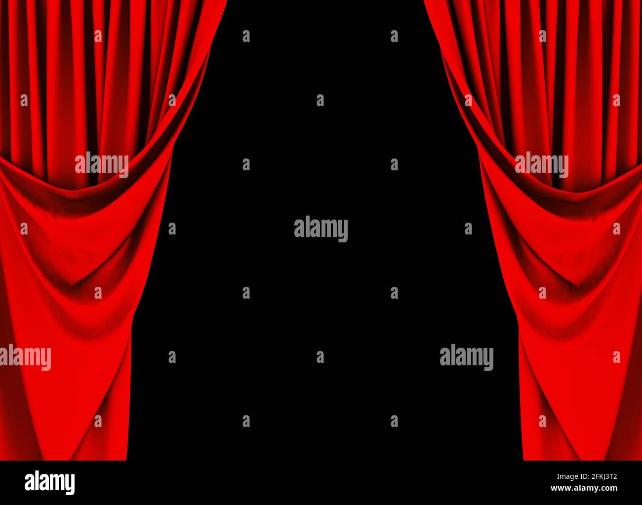 Red curtain, red curtain background, theater Stock Photo