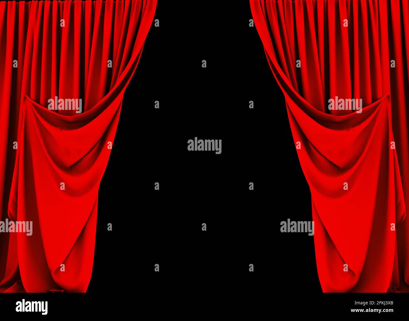 Red curtain, red curtain background, theater Stock Photo