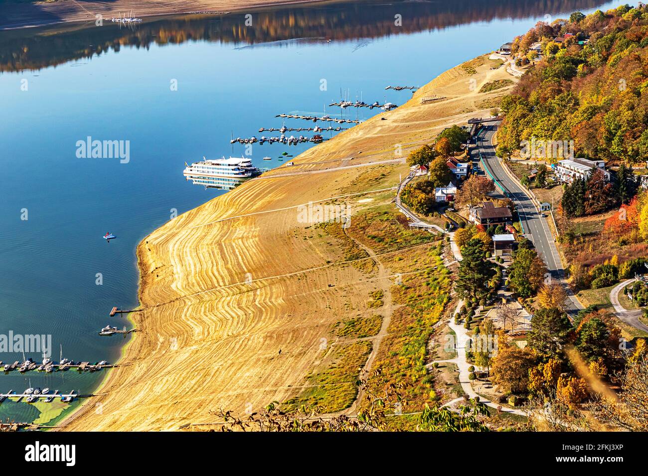 Panoramic view of Romantic Eder Lake. Hesse, Germany Stock Photo