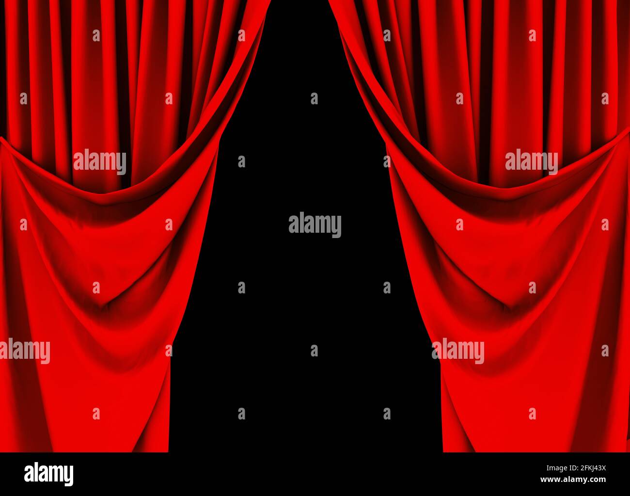 Red curtain, red curtain background, theater Stock Photo