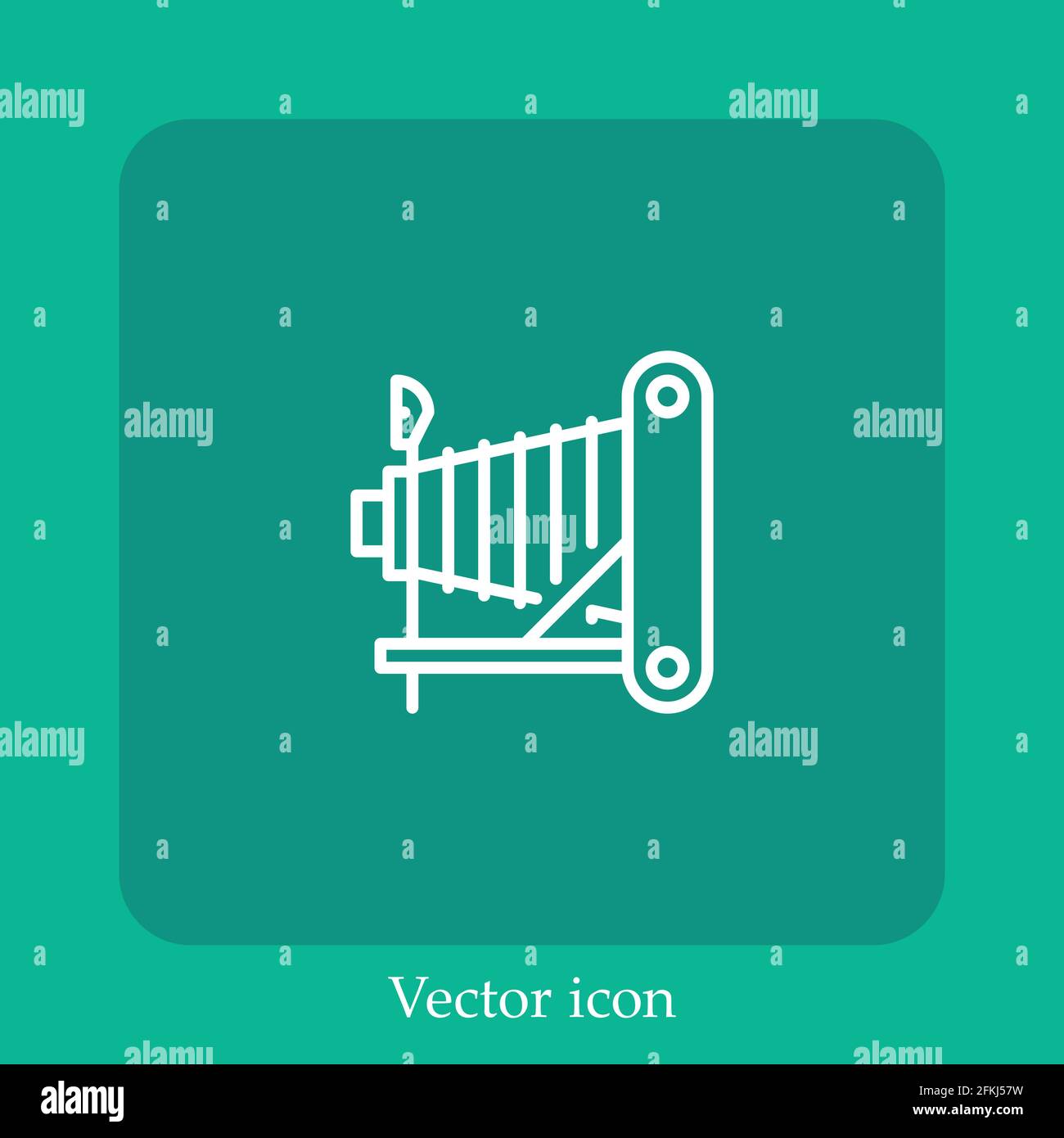 vintage vector icon linear icon.Line with Editable stroke Stock Vector