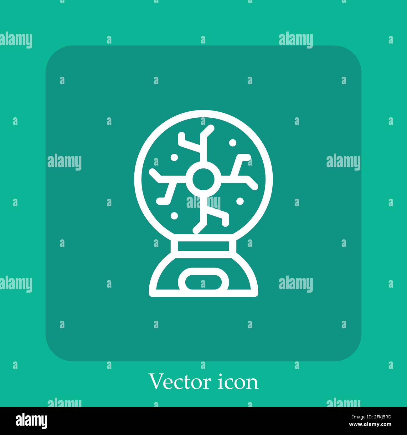 plasma ball vector icon linear icon.Line with Editable stroke Stock ...