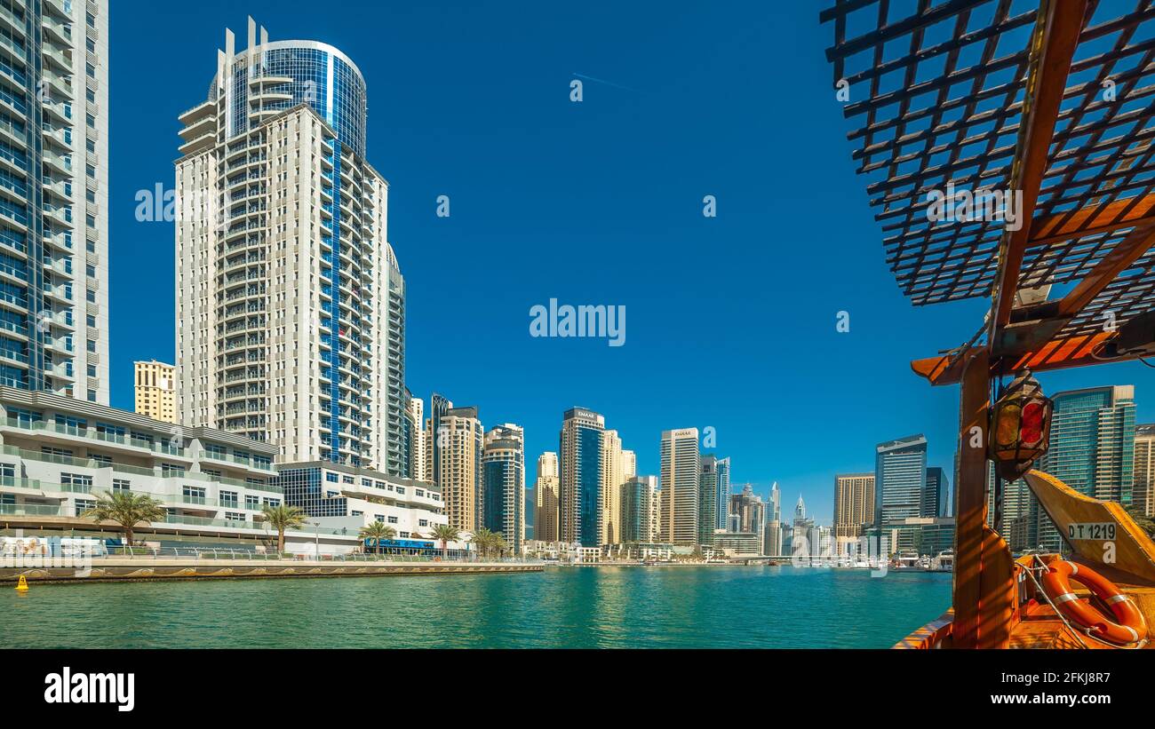 Dubai - Fascinating architecture of New Marina Stock Photo
