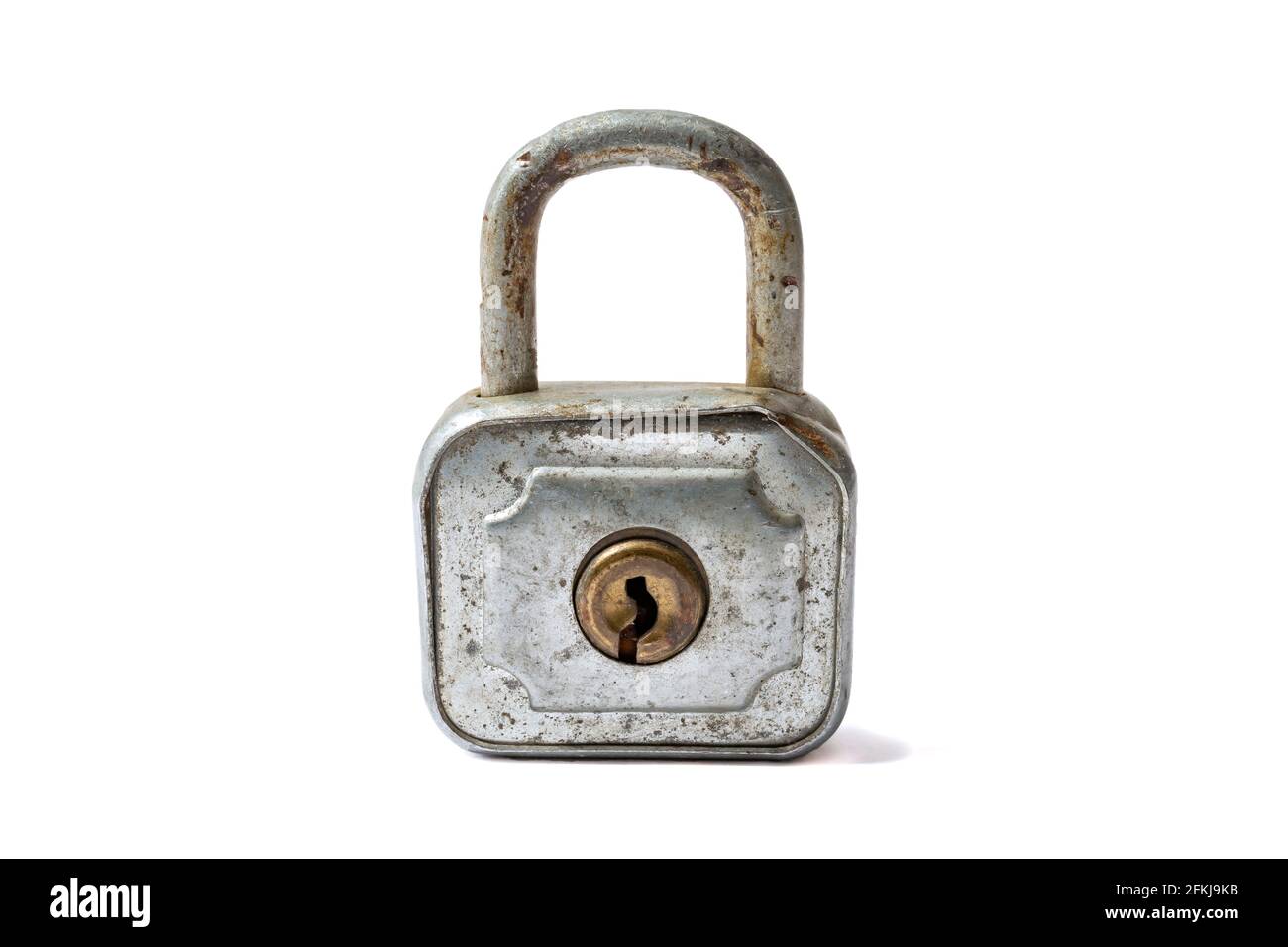 Nickel Plated Locking Drawbolt lock WITH PADLOCK LOOP antique vintage briefcas 