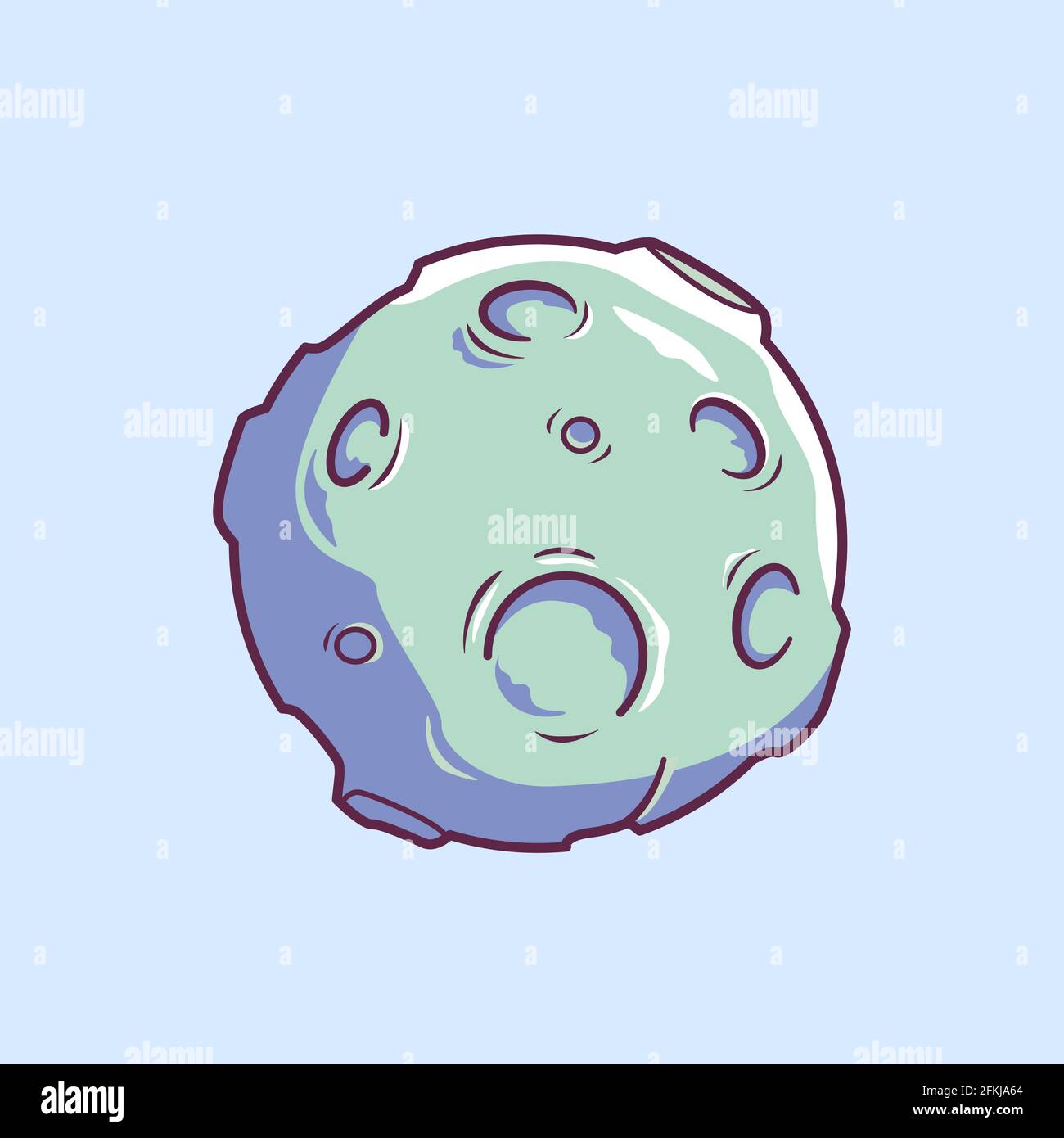 Moon vector illustration. premium isolated icon Stock Vector