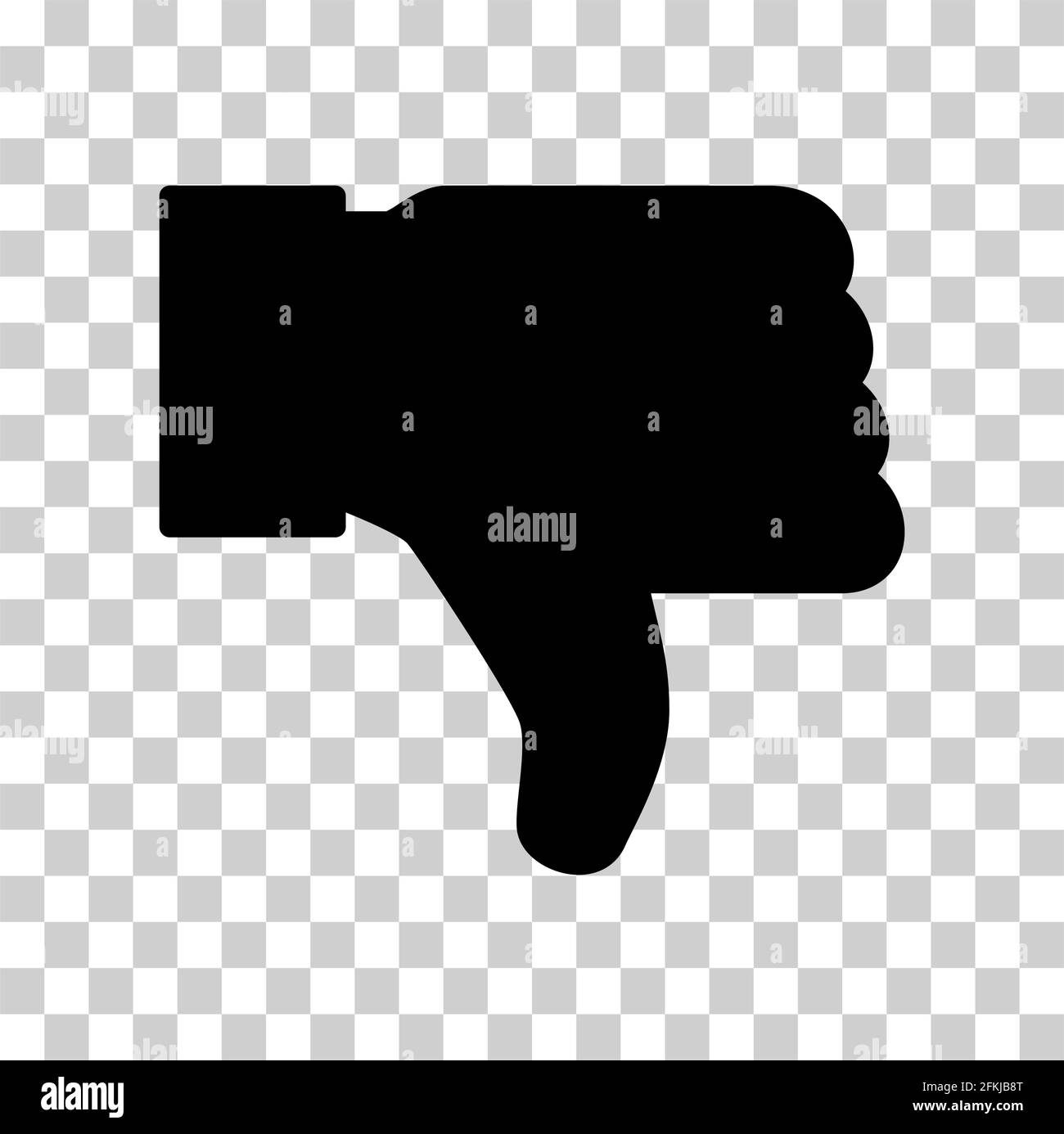 Thumb down icon, like finger vector illustration sign, business social