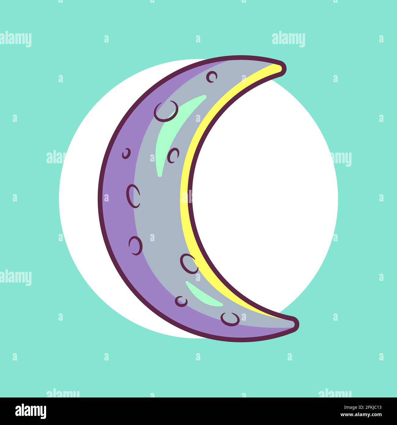 Cute moon icon Stock Vector Image & Art - Alamy
