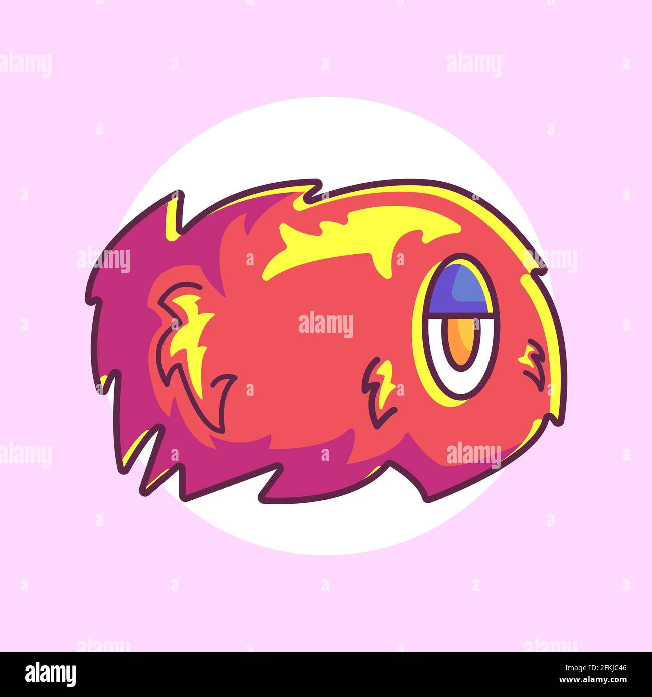 alien cartoon, premium vector illustration Stock Vector