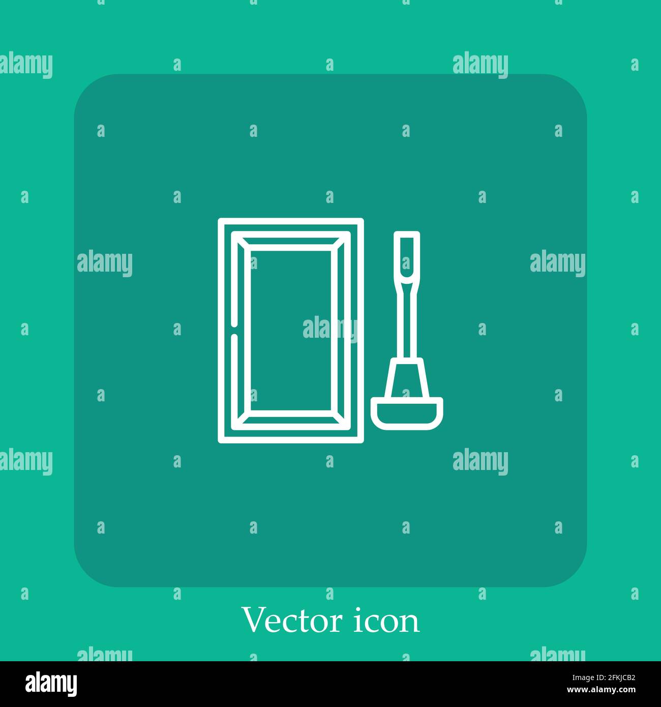 wood vector icon linear icon.Line with Editable stroke Stock Vector