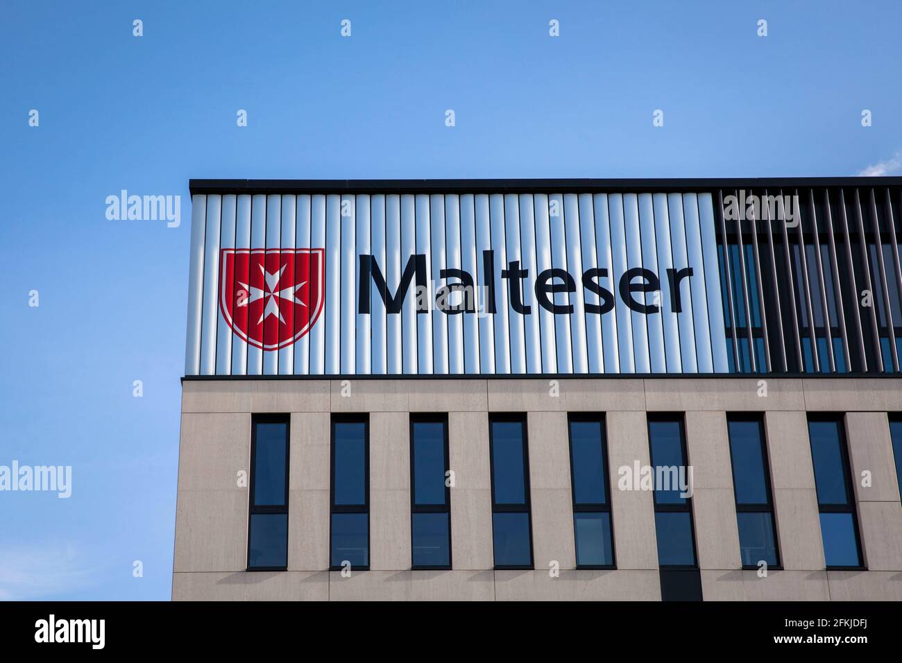headquarters of the Malteser Hilfdienst (MHD) in the district Kalk, Cologne, Germany.  Hauptsitz des Malteser Hilfdienst (MHD) im Stadtteil Kalk, Koel Stock Photo
