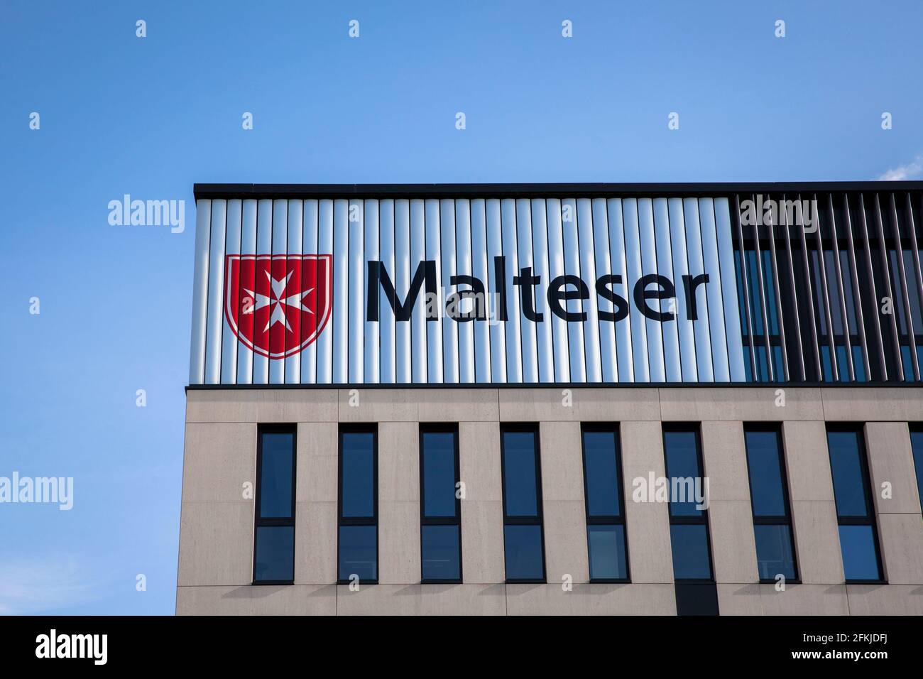 headquarters of the Malteser Hilfdienst (MHD) in the district Kalk, Cologne, Germany.  Hauptsitz des Malteser Hilfdienst (MHD) im Stadtteil Kalk, Koel Stock Photo