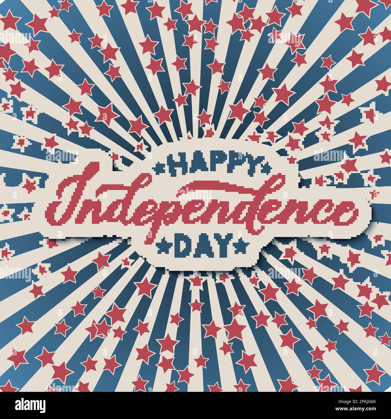 Happy Independence Day calligraphy lettering. 4th of July Retro ...