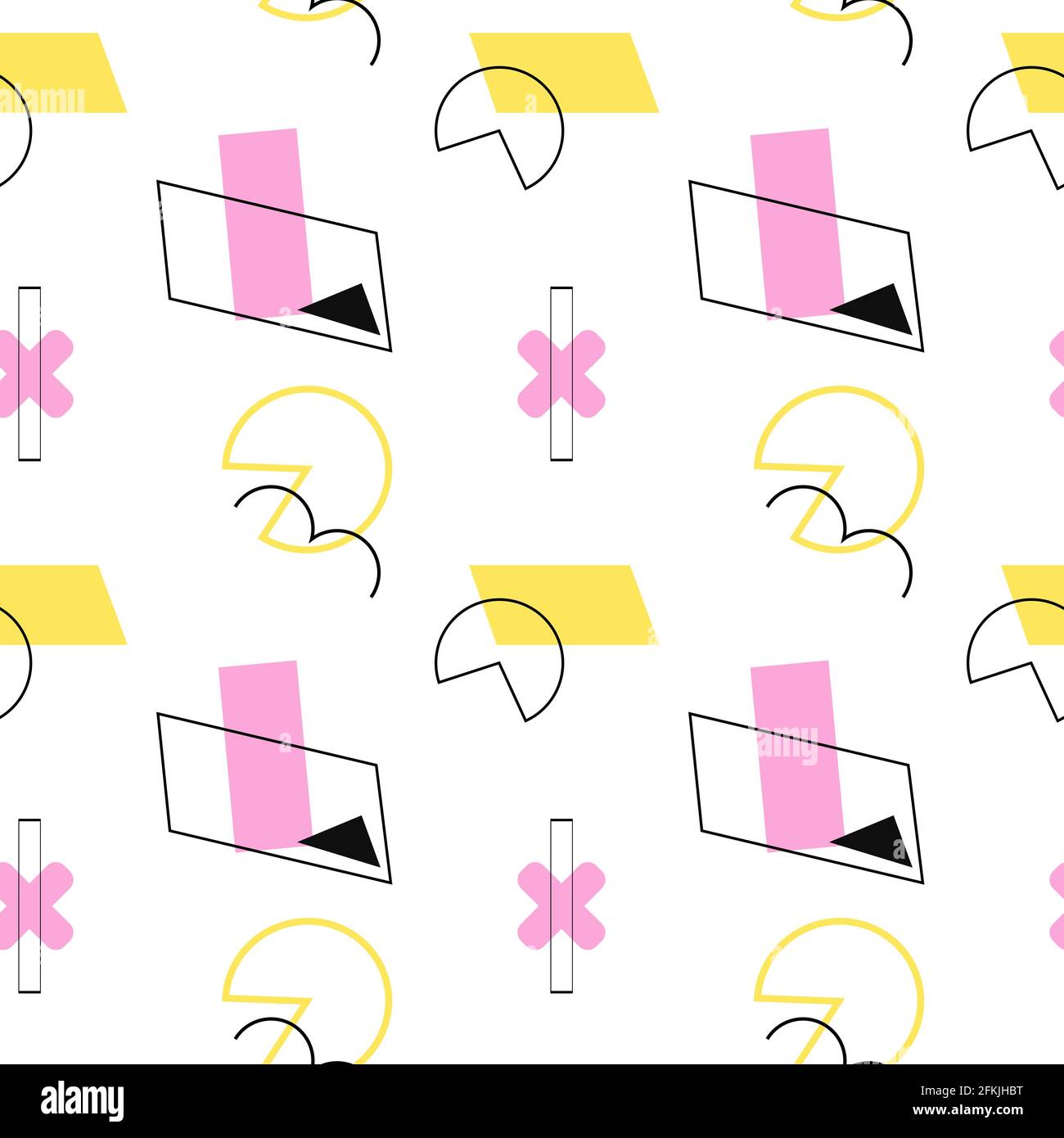 geometric vector pattern. memphis style for you Stock Vector