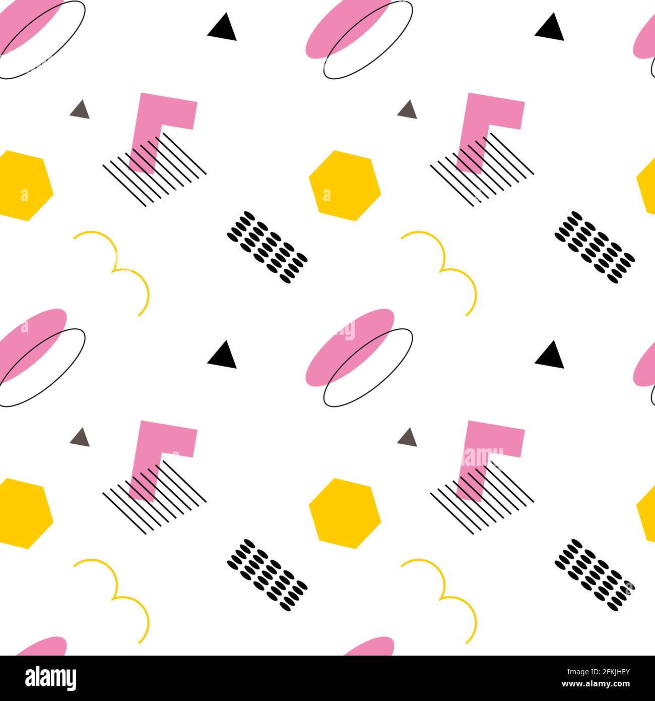 geometric vector pattern. memphis style for you Stock Vector