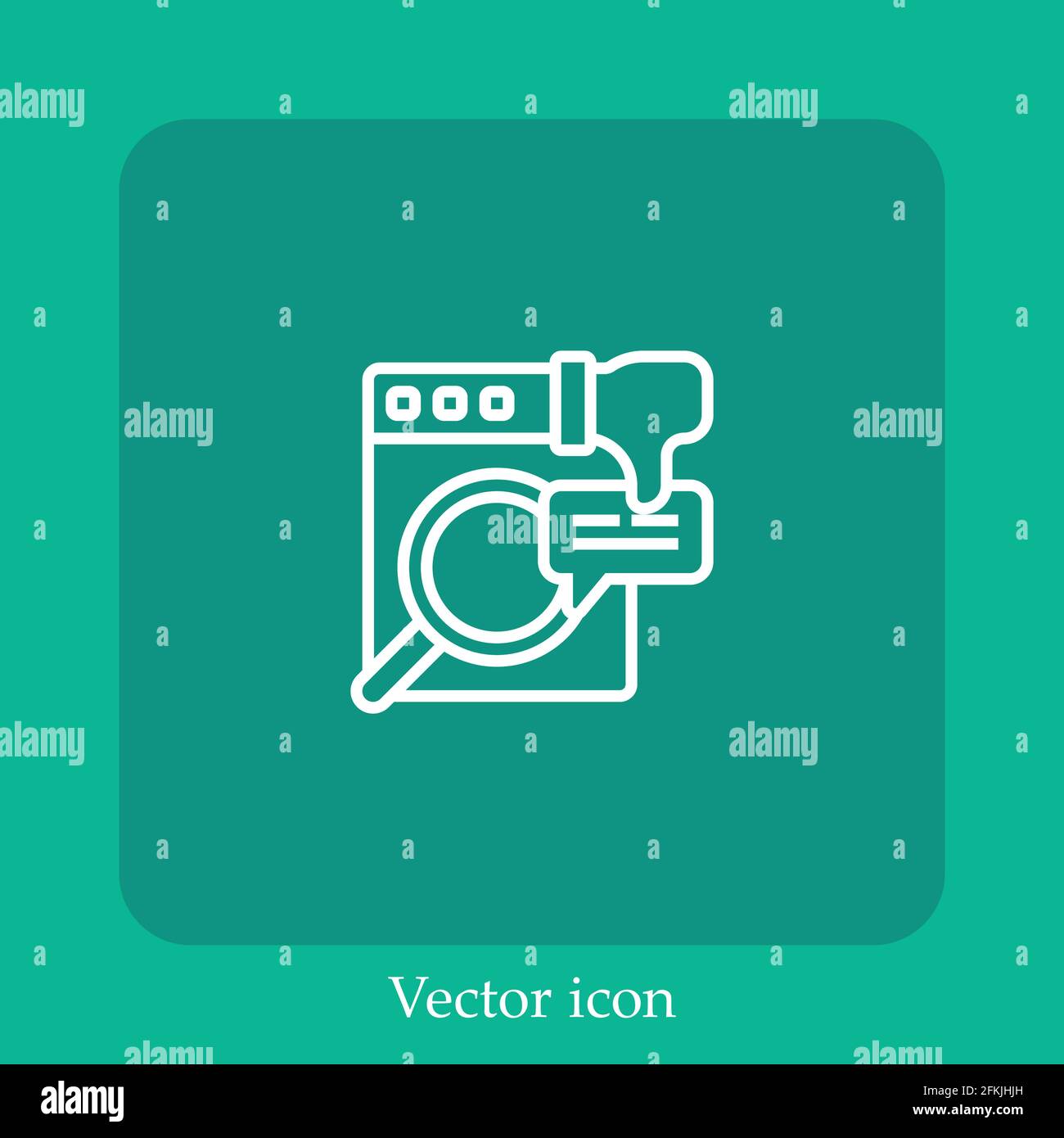 problem solving vector icon linear icon.Line with Editable stroke Stock ...