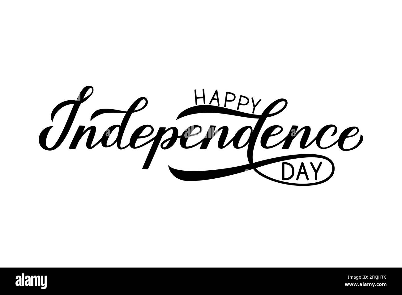 Happy Independence Day calligraphy hand lettering isolated on white. 4th of  July celebration poster vector illustration. Easy to edit template for log  Stock Vector Image & Art - Alamy