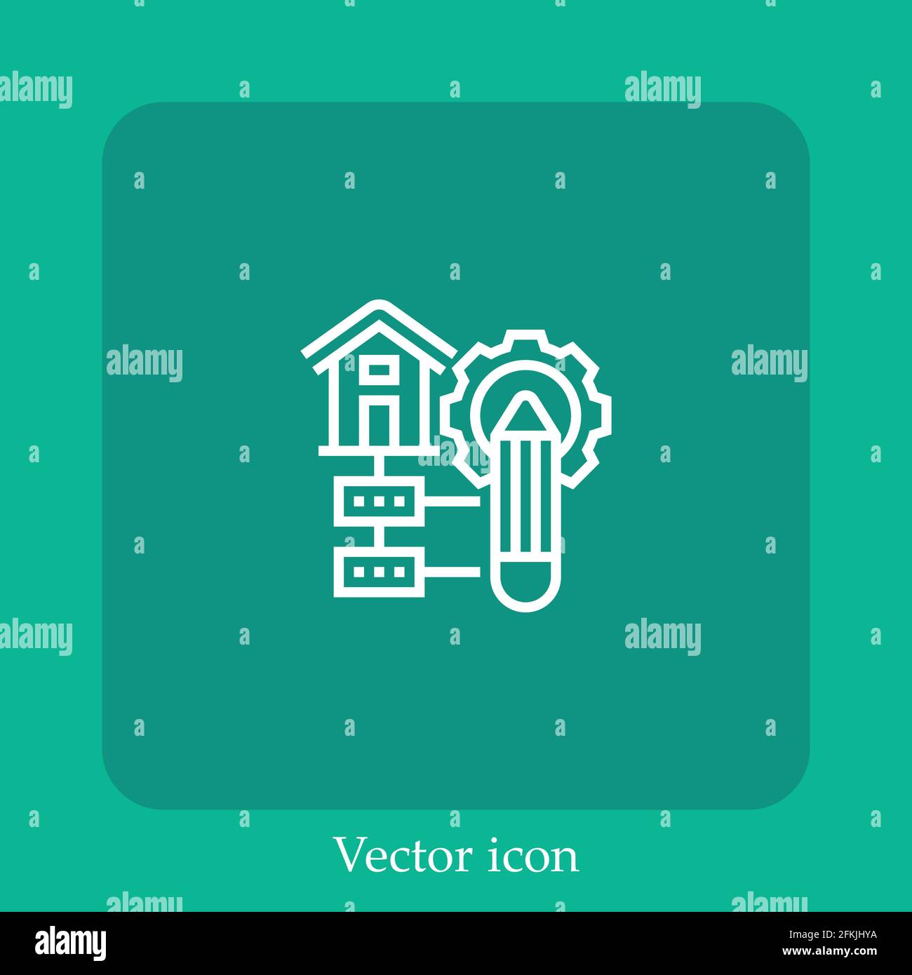 design vector icon linear icon.Line with Editable stroke Stock Vector