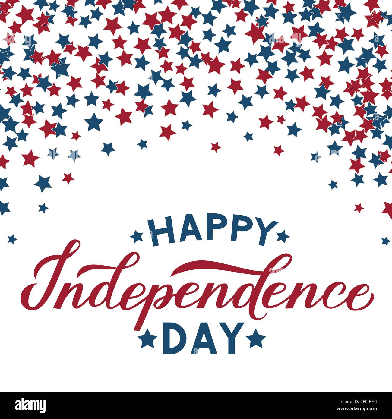 Happy Independence Day calligraphy lettering. 4th of July American ...