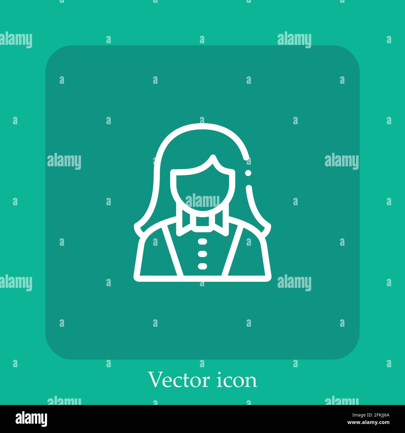 bartender vector icon linear icon.Line with Editable stroke Stock Vector