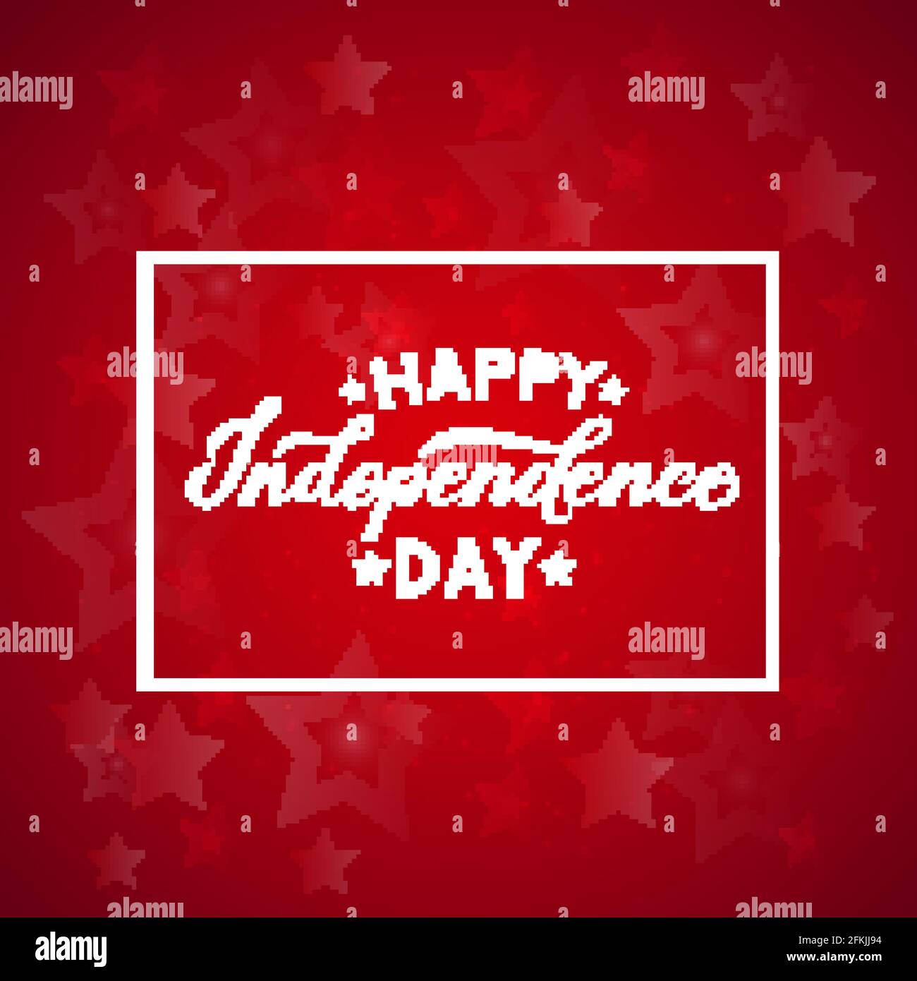 Happy Independence Day calligraphy hand lettering on red background ...