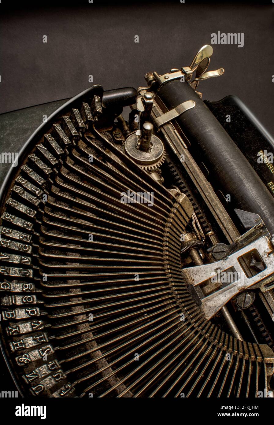 Old and redundant manual typewriter Stock Photo