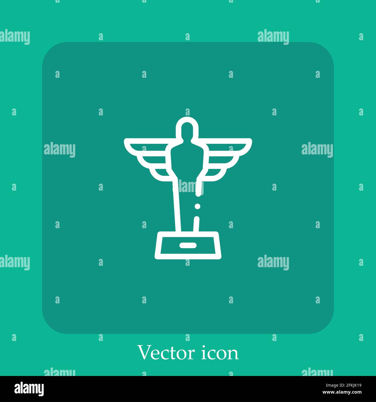 oscar vector icon linear icon.Line with Editable stroke Stock Vector