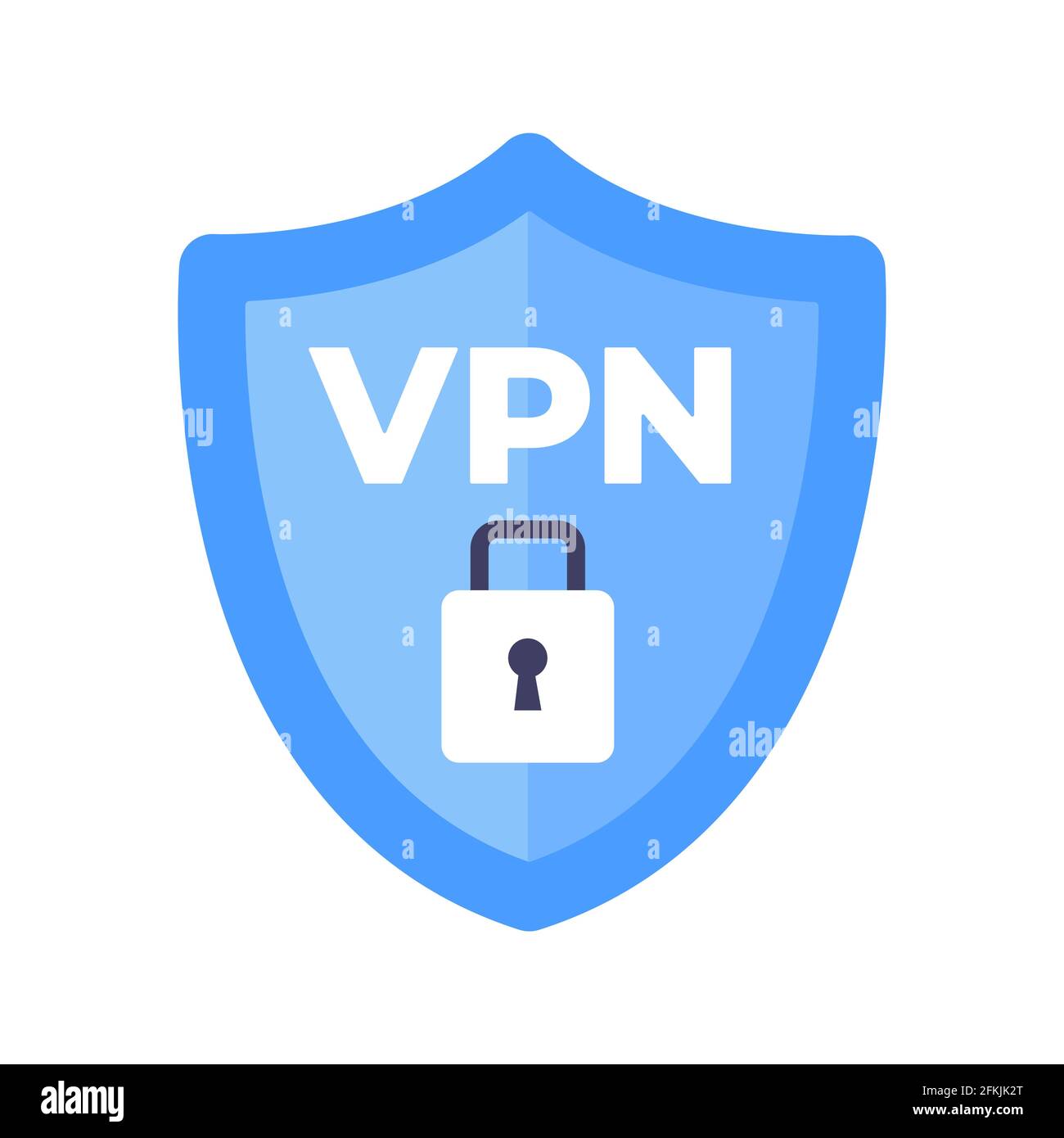 Wireless shield VPN wifi icon sign flat design vector illustration. Stock Vector
