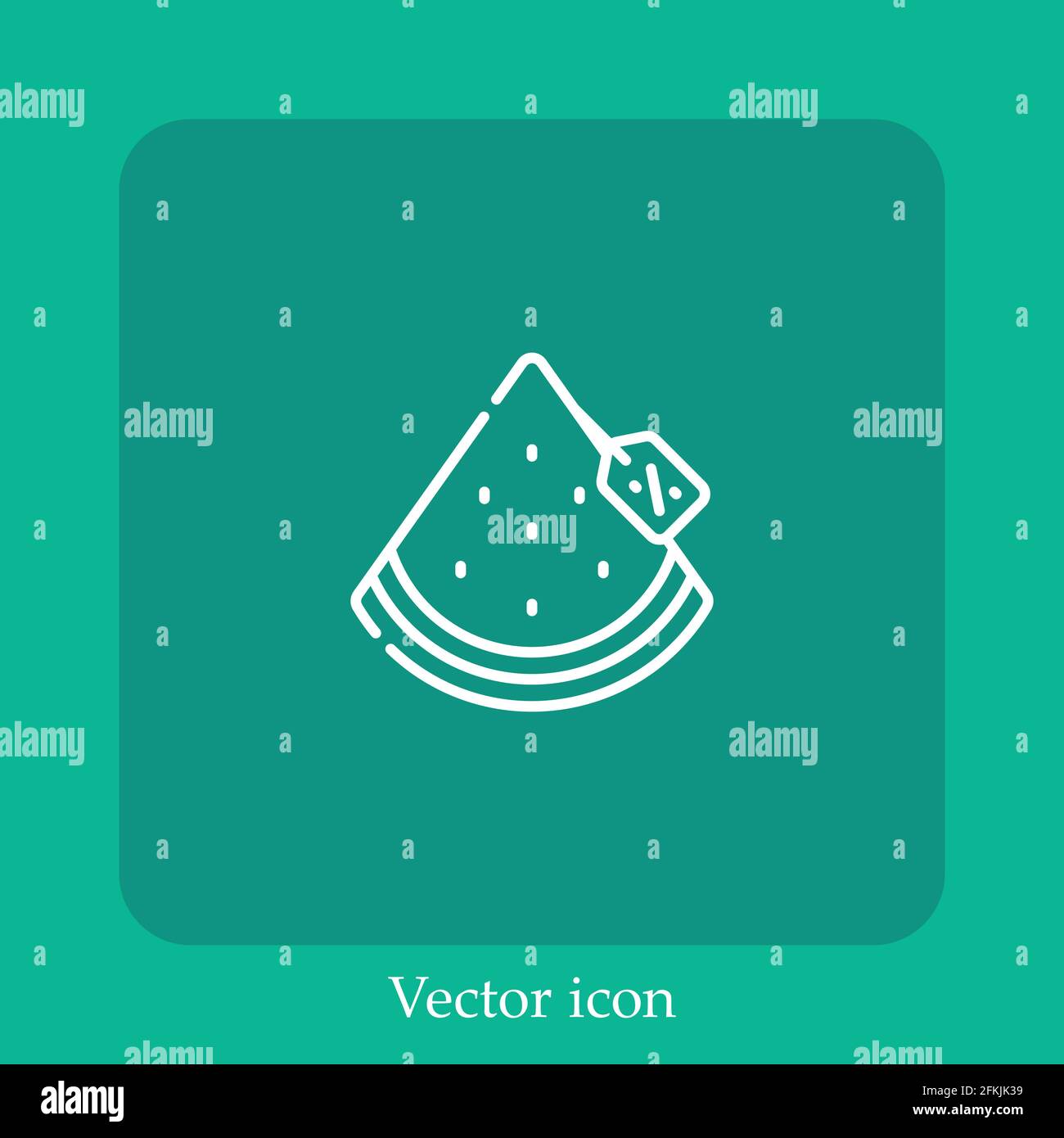 watermelon vector icon linear icon.Line with Editable stroke Stock Vector