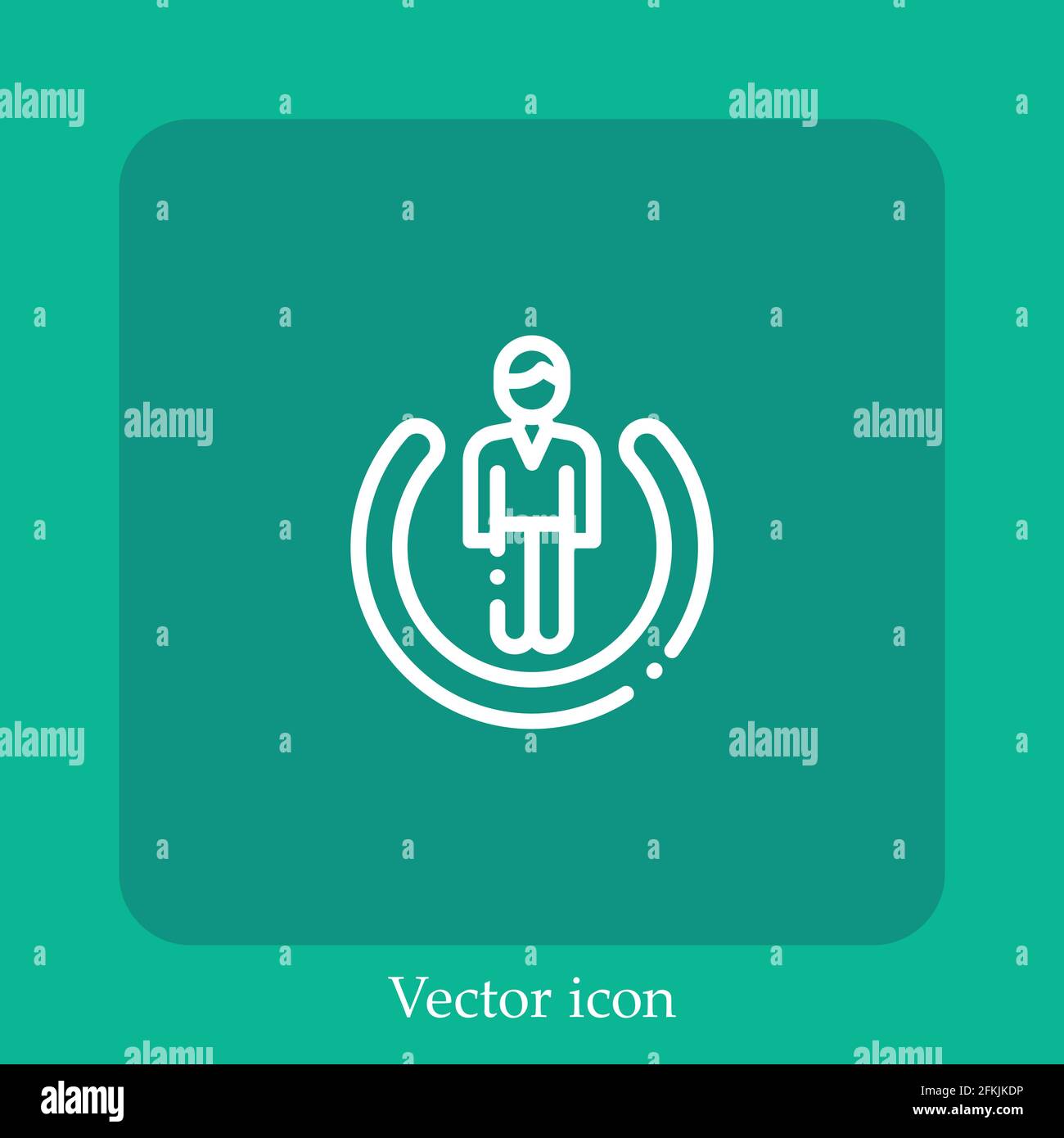 businessman vector icon linear icon.Line with Editable stroke Stock ...