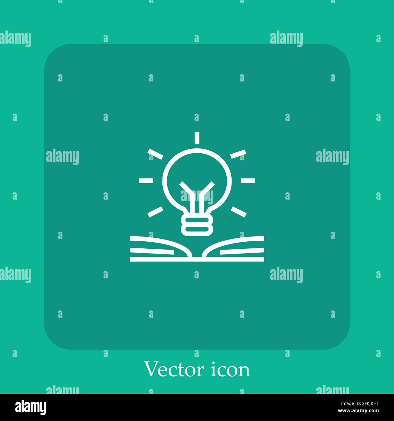 knowledge vector icon linear icon.Line with Editable stroke Stock ...