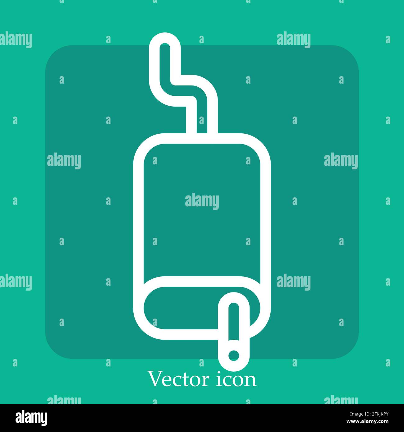 exhaust pipe vector icon linear icon.Line with Editable stroke Stock Vector