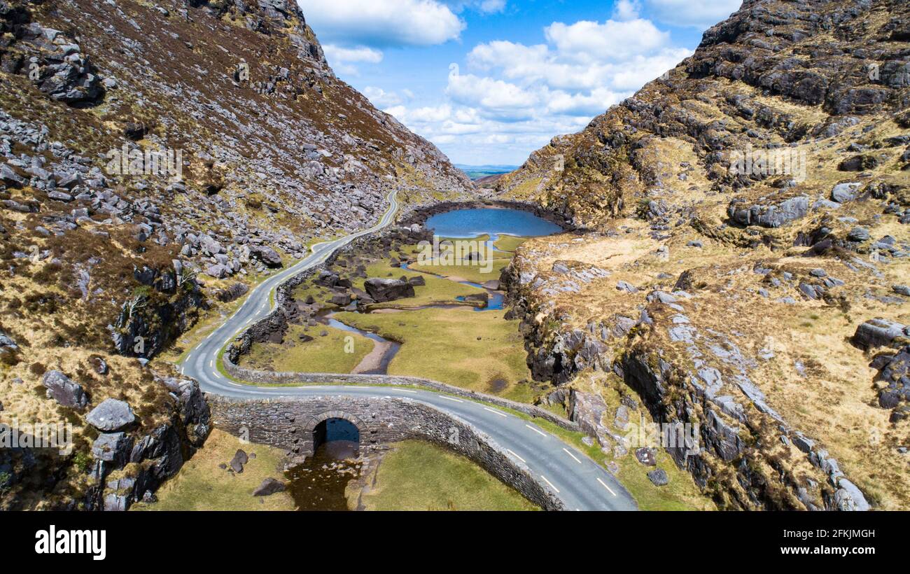 Scenic view of  the Gap of Dunloe near Killarny national park, County Kerry, Ireland Stock Photo