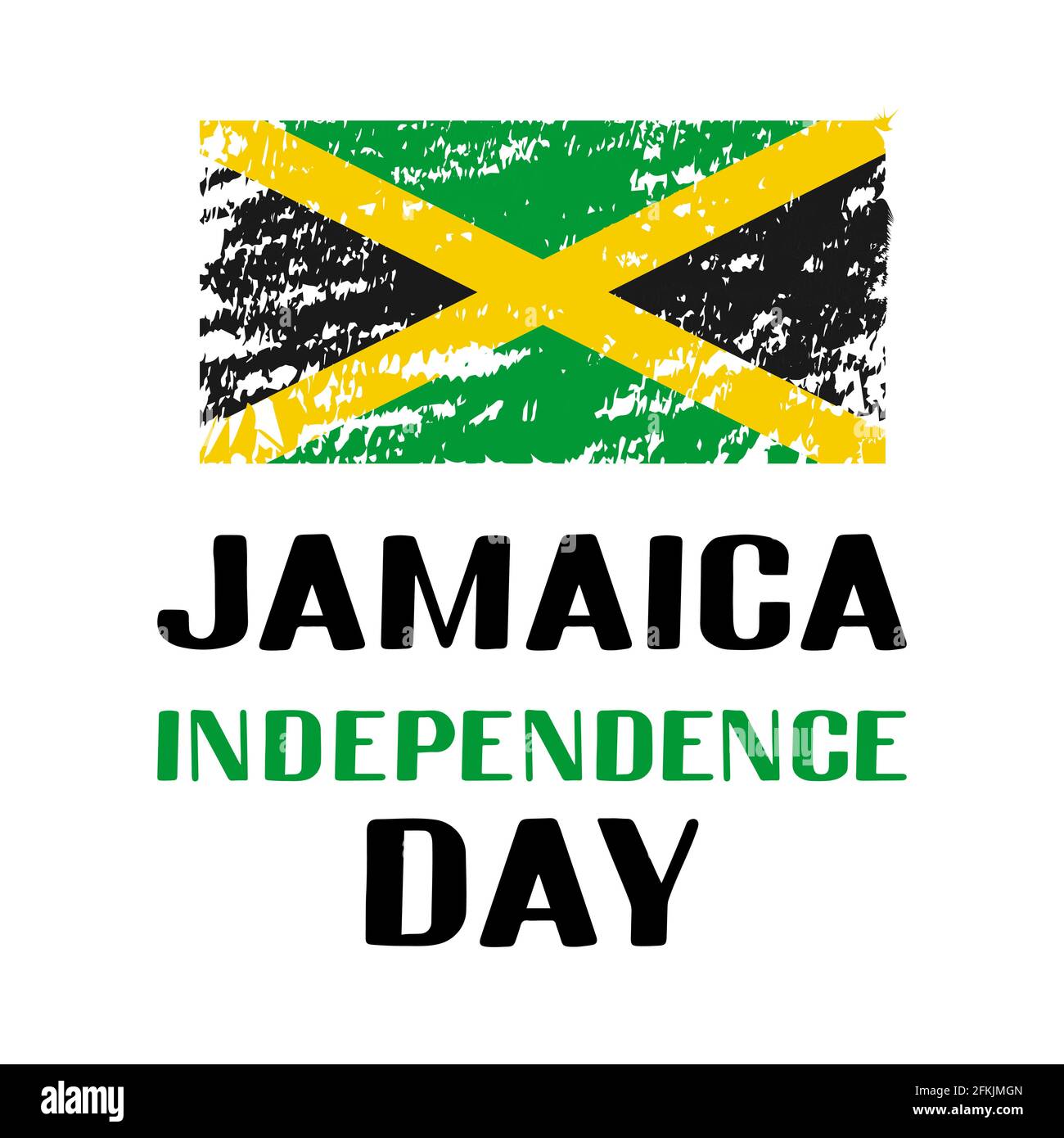 Jamaica Independence Day typography poster. Jamaican holiday celebrated