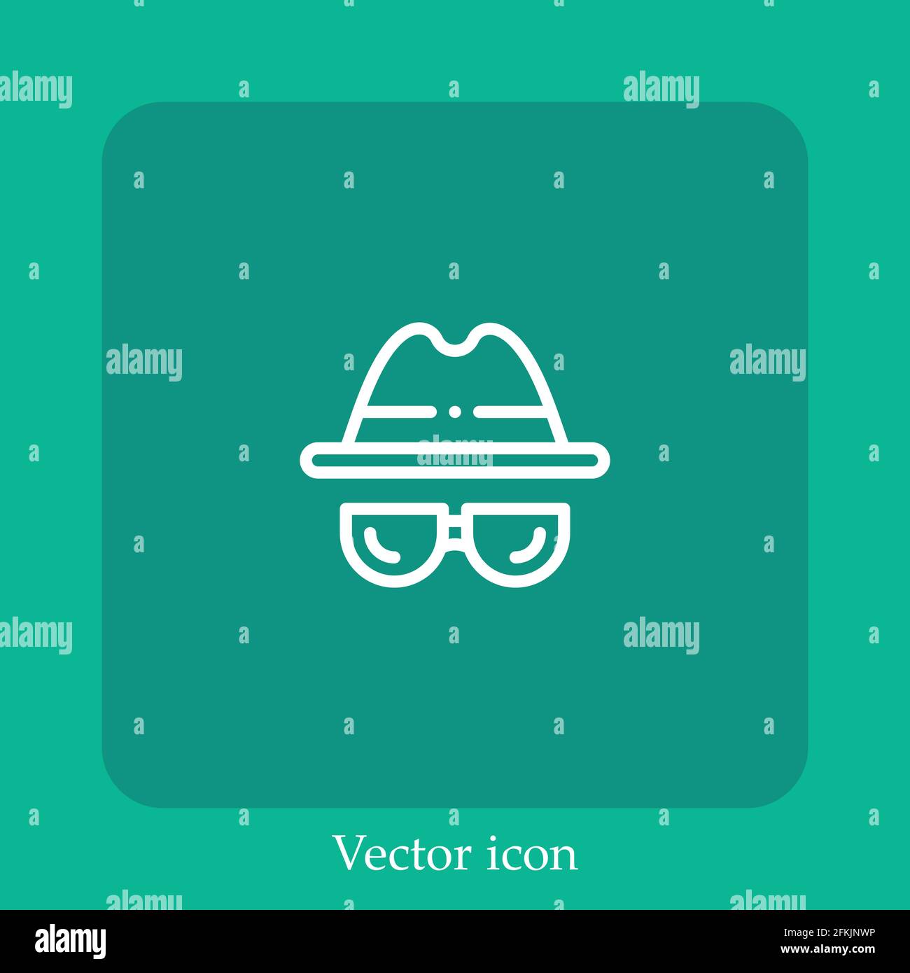 detective vector icon linear icon.Line with Editable stroke Stock ...