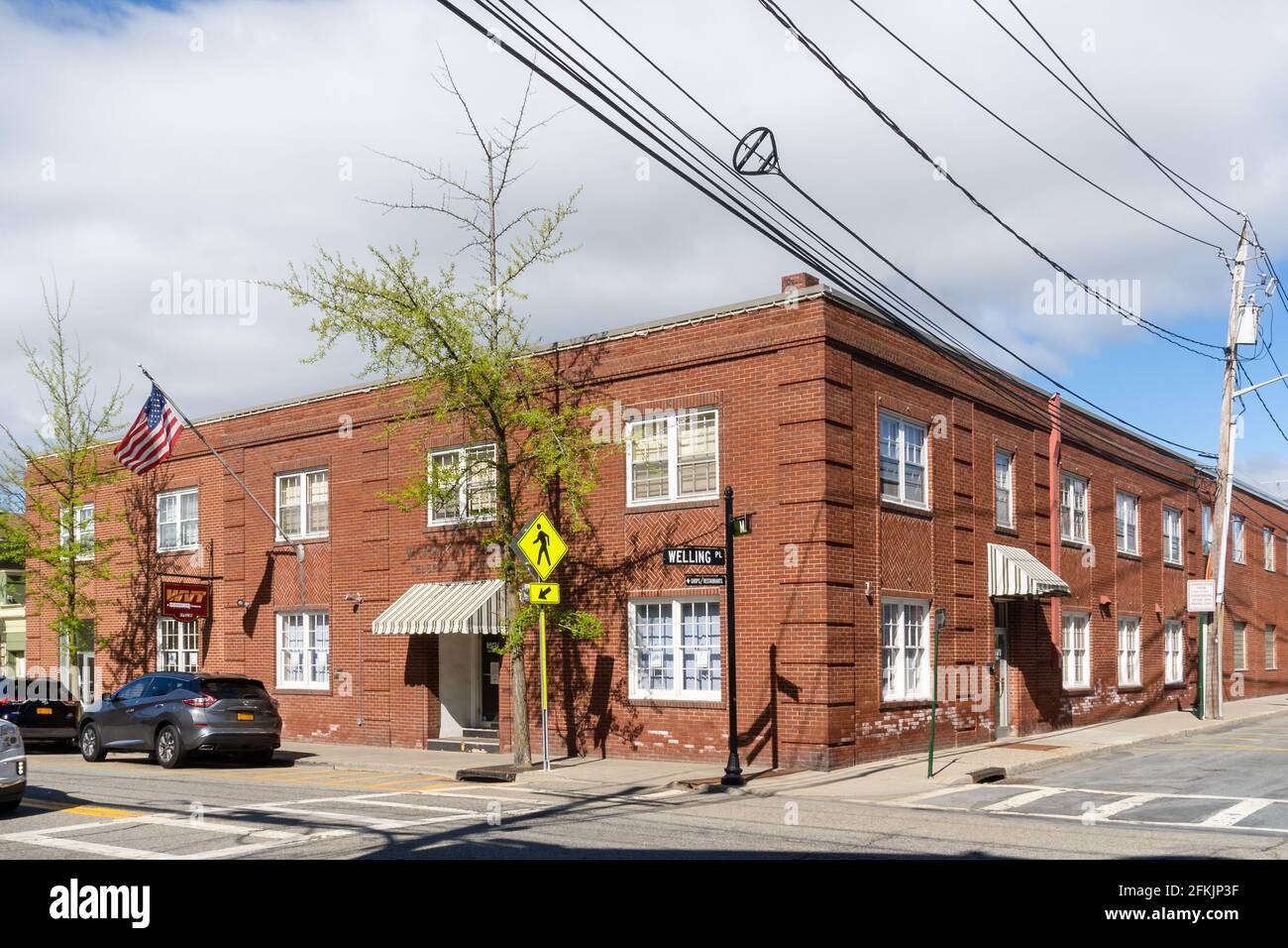 Warwick, NYUSAMay 1, 2021 Landscape view of the red brick Warwick
