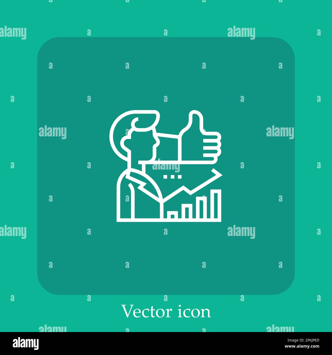 motivation vector icon linear icon.Line with Editable stroke Stock Vector