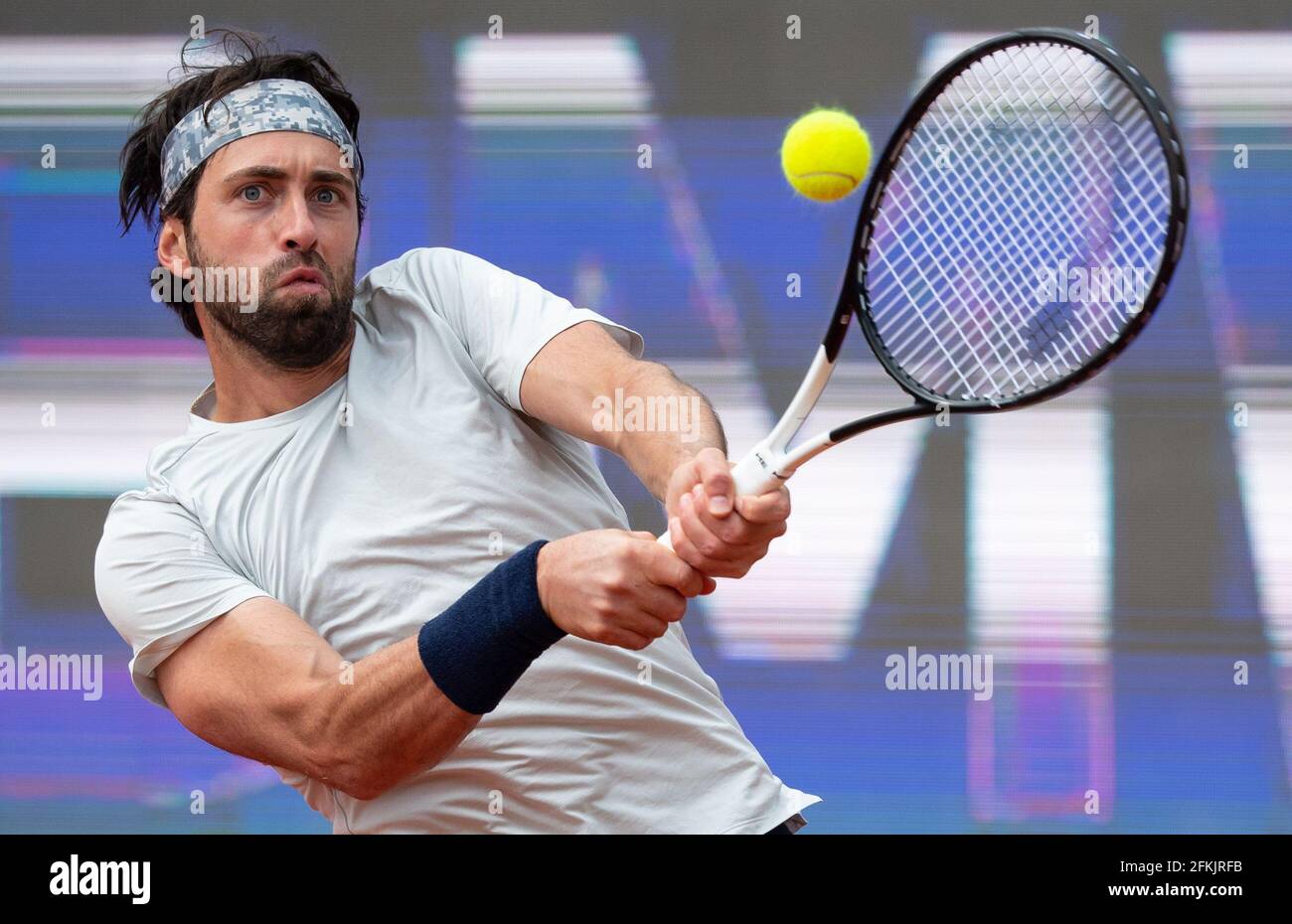 Munich, Germany. 02nd May, 2021. Tennis ATP Tour - Munich, Singles, Men, Final. Basilashvili (Georgia) - Struff (Germany)