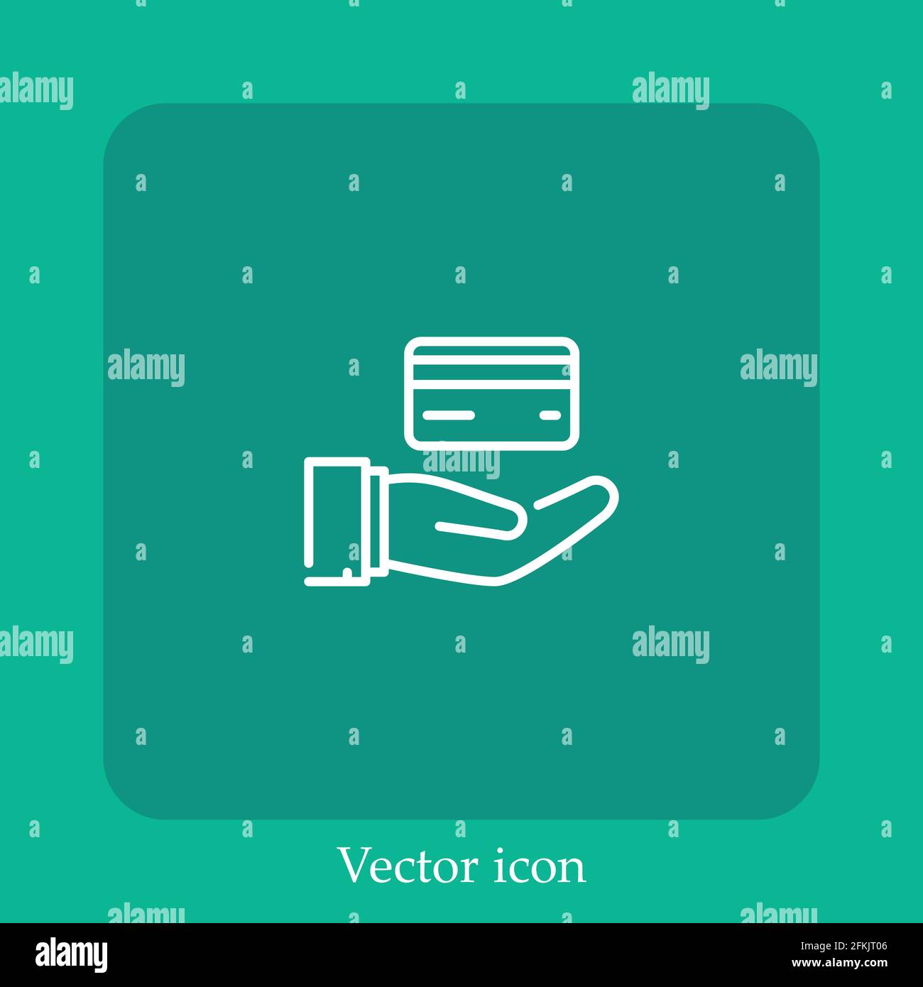 hand vector icon linear icon.Line with Editable stroke Stock Vector ...