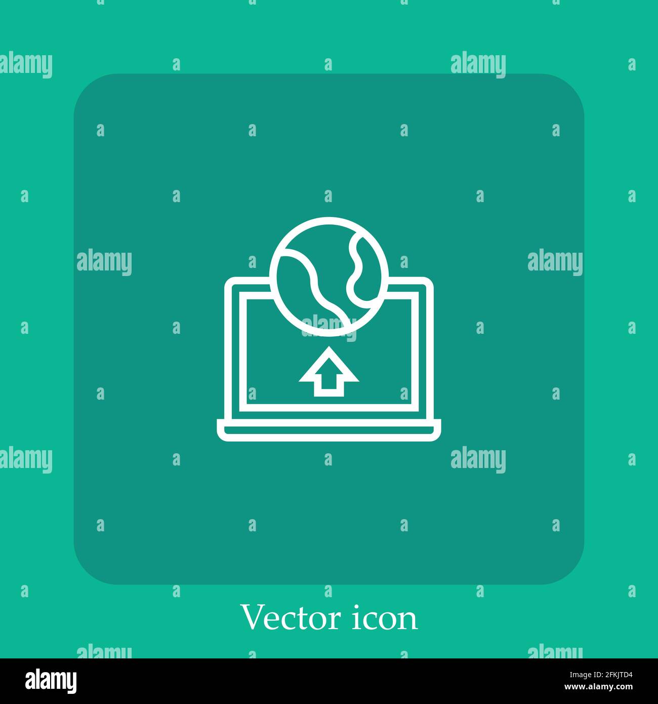 deployment vector icon linear icon.Line with Editable stroke Stock Vector