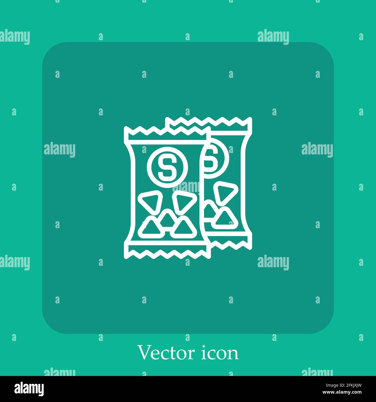 snack vector icon linear icon.Line with Editable stroke Stock Vector ...