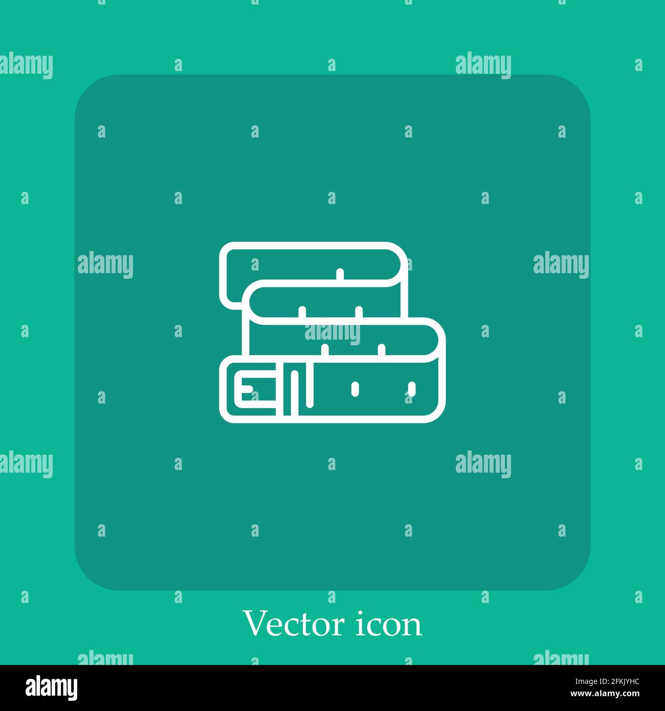 belt vector icon linear icon.Line with Editable stroke Stock Vector