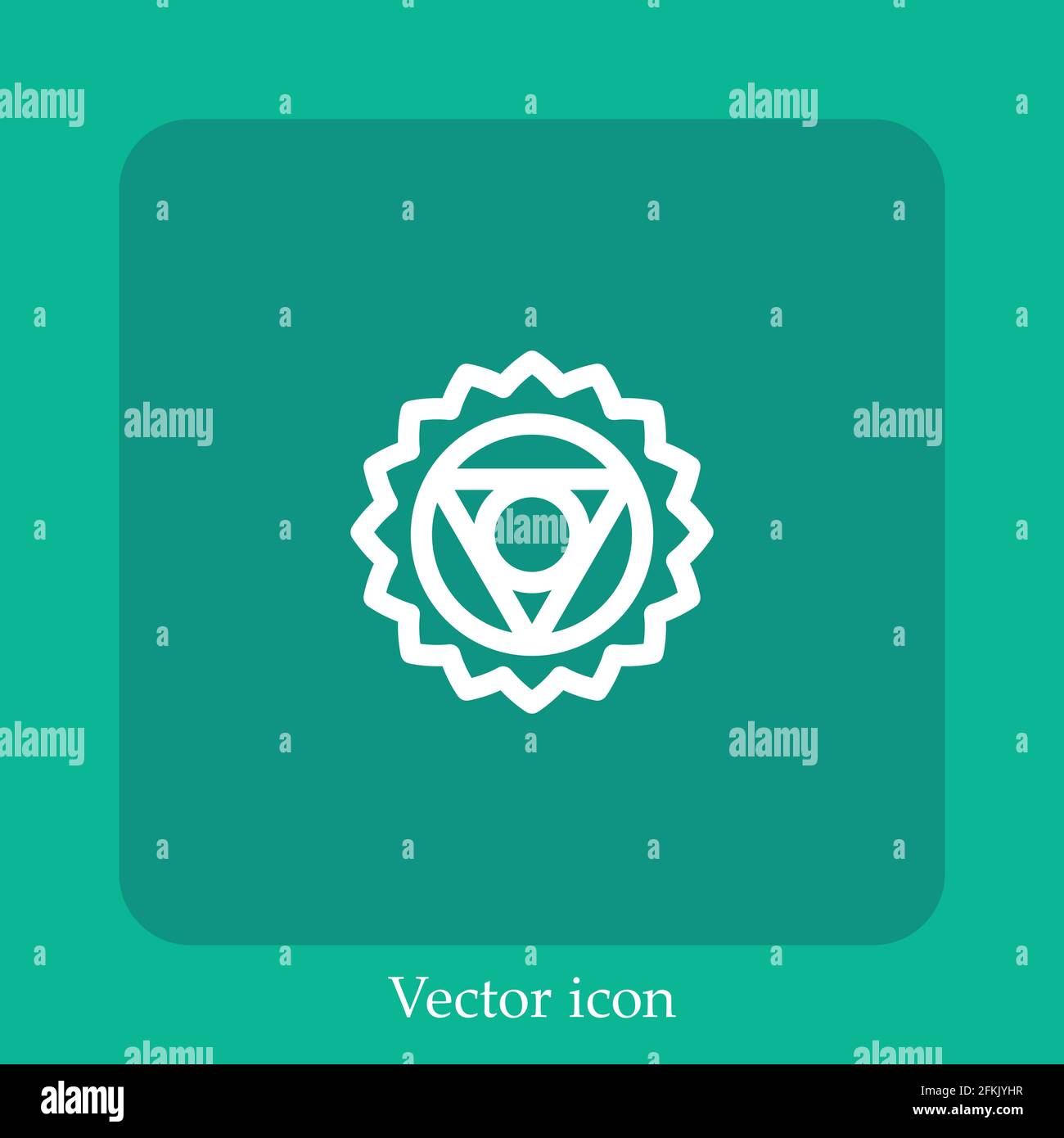 vishuddha vector icon linear icon.Line with Editable stroke Stock ...