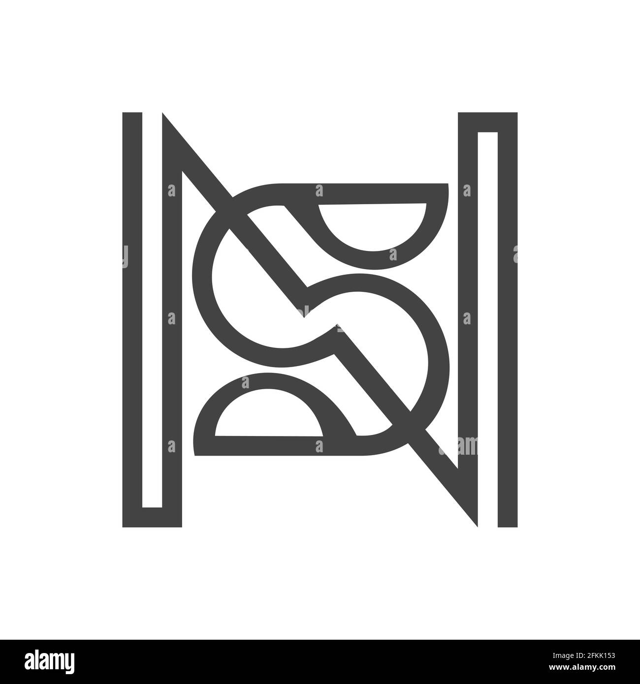 Letter NS Monogram Logo - Branition