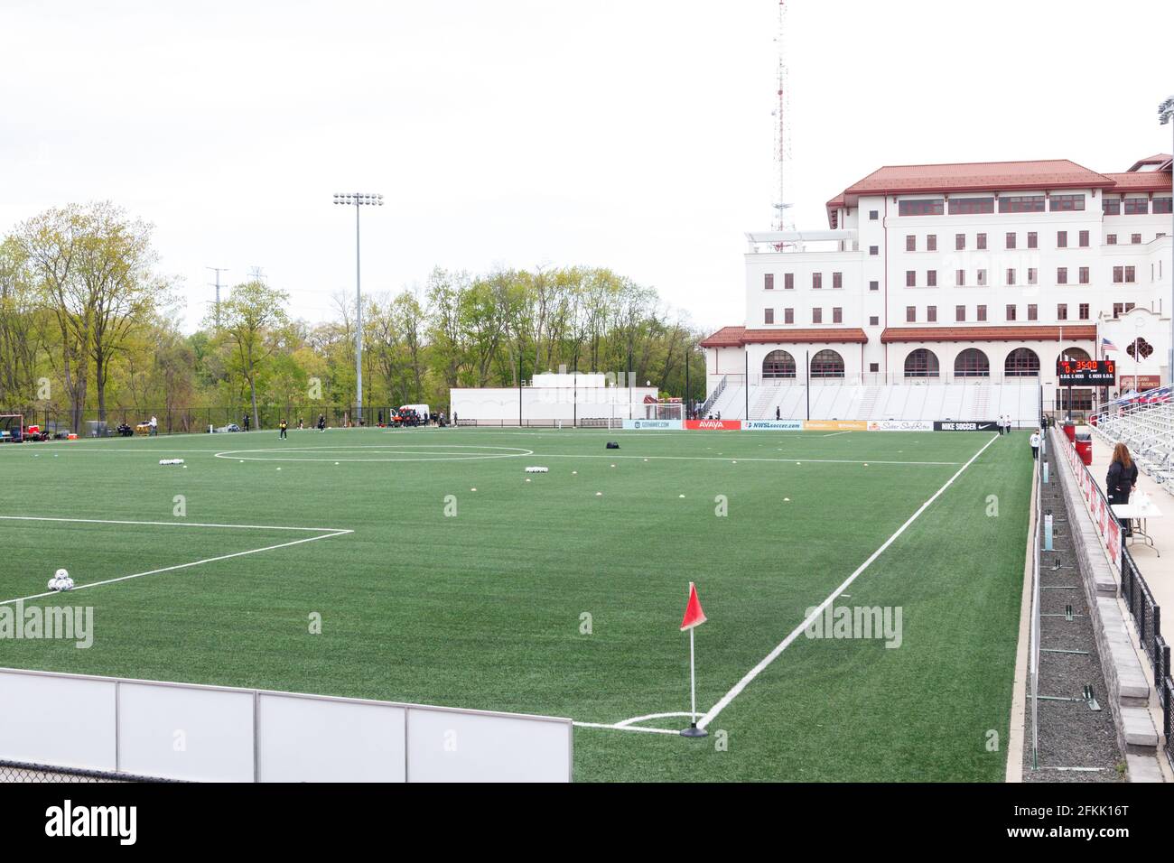 Montclair United States Of America 01st May 21 The General View Inside The Stadium During The National Womens Soccer League Game Between Gotham Fc And Racing Louisville Fc At Pittser Field In Montclair United States Of America 01st May 21 The General View Inside The Stadium During The National Womens Soccer League Game Between Gotham Fc And Racing Louisville Fc At Pittser Field In