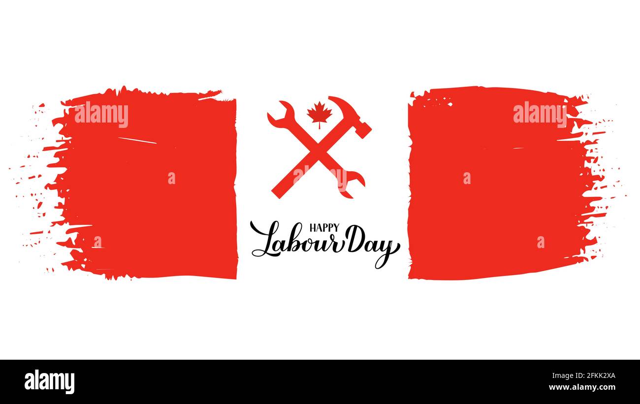 Canada Happy Labour day. Grunge watercolor Canadian flag. Background  template for national holiday Stock Vector Image & Art - Alamy